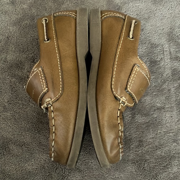 Eddie Bauer Boys Velcro Brown Dress Shoes/Loafers Toddler size 9 - Picture 5 of 8